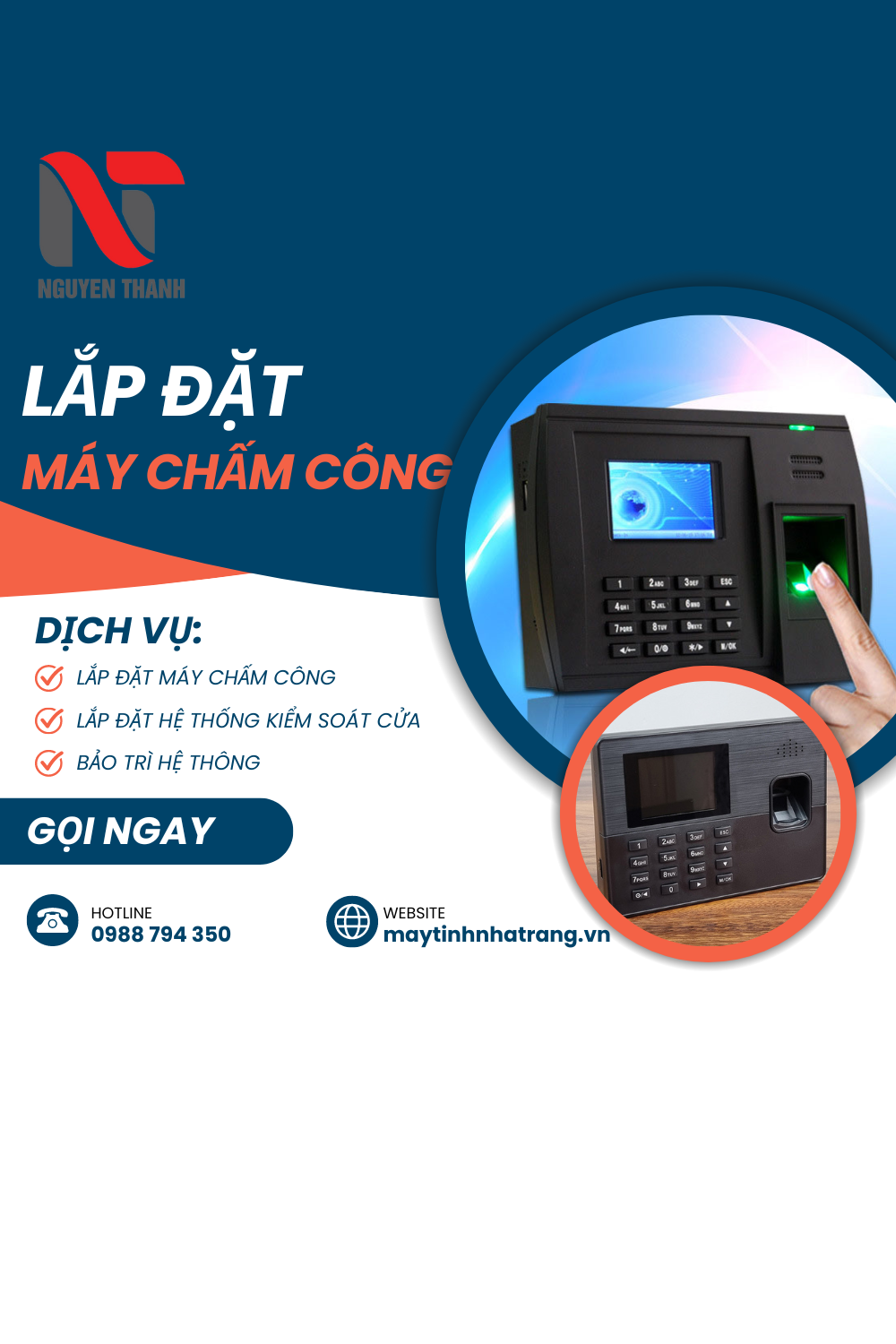 Lắp đặt máy chấm công